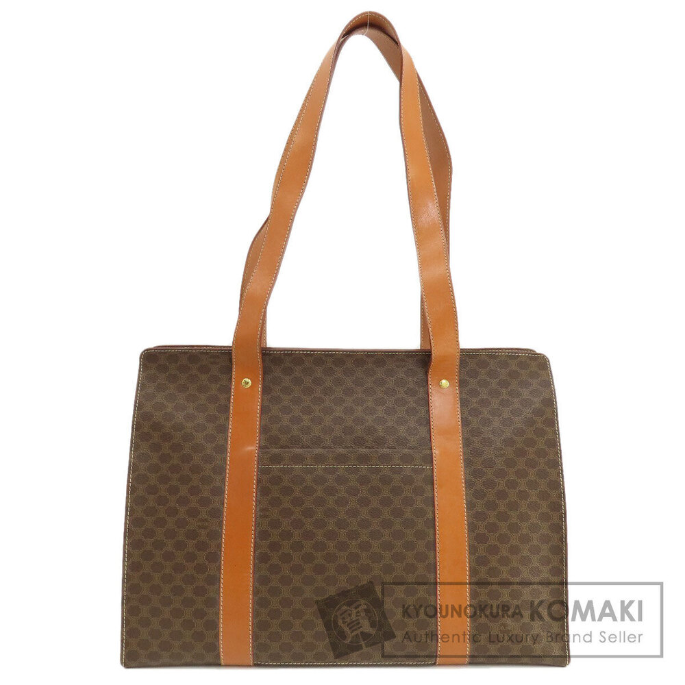 Celine Macadam Leather Brown Tote Bag